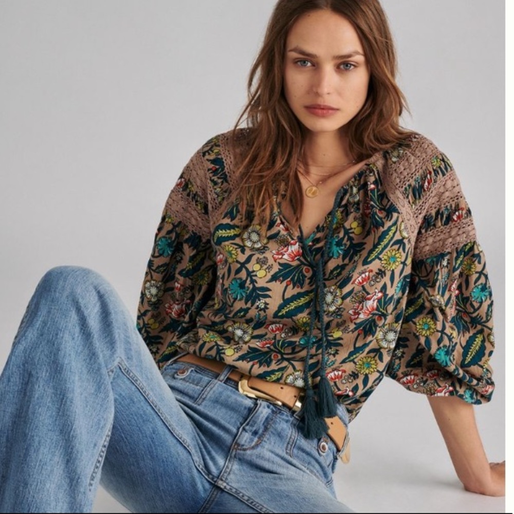 Anthropologie Lenora lace blouse